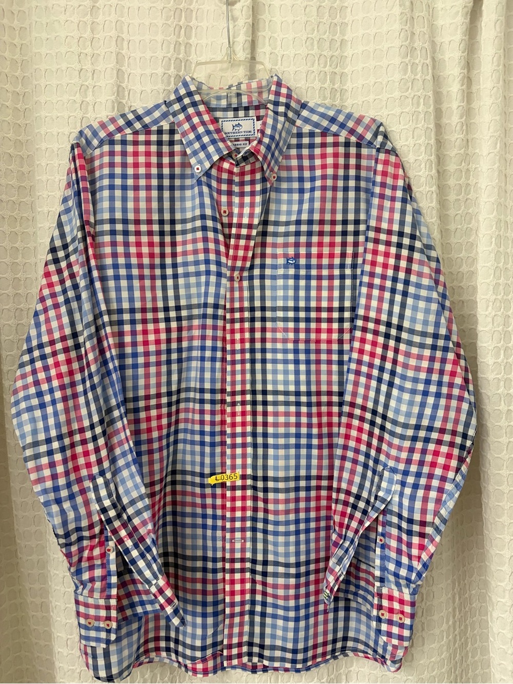 Southern Tide Men's Plaid Button-Down Shirt — Blue, Pink & White